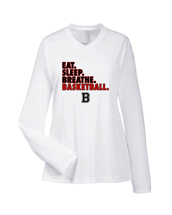Boonton HS Boys Basketball Eat Sleep Breathe - Womens Performance Longsleeve