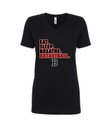 Boonton HS Boys Basketball Eat Sleep Breathe - Womens Vneck