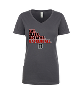 Boonton HS Boys Basketball Eat Sleep Breathe - Womens Vneck