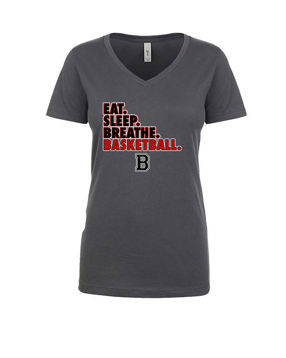 Boonton HS Boys Basketball Eat Sleep Breathe - Womens Vneck
