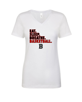 Boonton HS Boys Basketball Eat Sleep Breathe - Womens Vneck