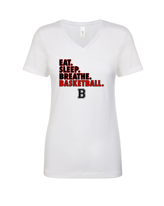 Boonton HS Boys Basketball Eat Sleep Breathe - Womens Vneck