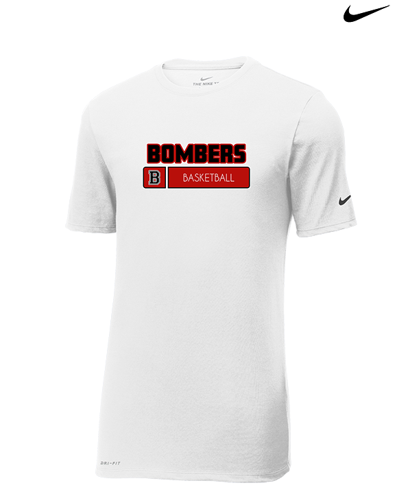 Boonton HS Boys Basketball Pennant - Mens Nike Cotton Poly Tee