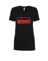 Boonton HS Boys Basketball Pennant - Womens Vneck