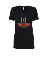 Boonton HS Boys Basketball Shadow - Womens Vneck
