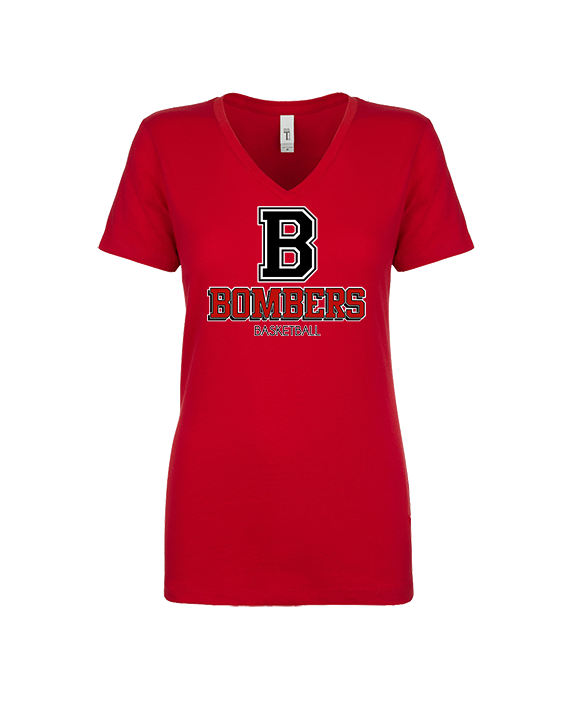 Boonton HS Boys Basketball Shadow - Womens Vneck