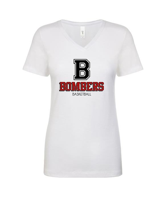 Boonton HS Boys Basketball Shadow - Womens Vneck