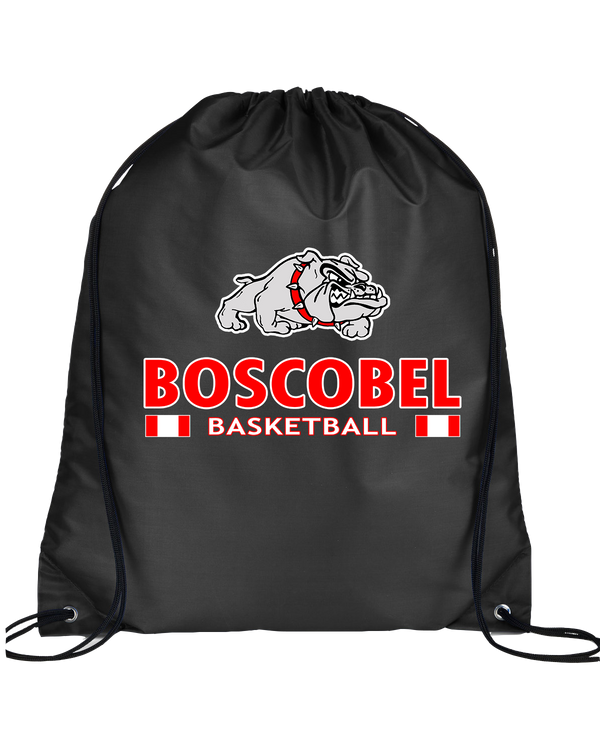 Boscobel HS Girls Basketball Stacked GBball - Drawstring Bag