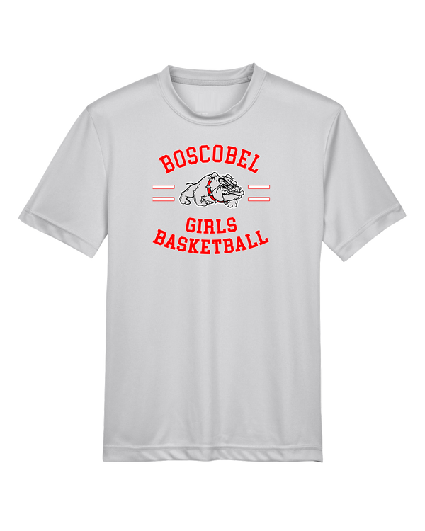 Boscobel HS Girls Basketball Curve - Youth Performance T-Shirt