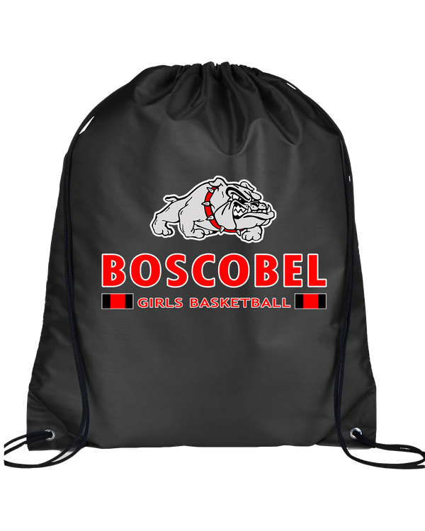 Boscobel HS Girls Basketball Stacked - Drawstring Bag