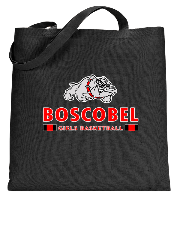 Boscobel HS Girls Basketball Stacked - Tote Bag