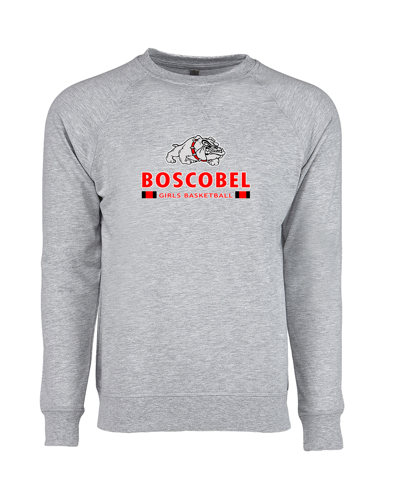 Boscobel HS Girls Basketball Stacked - Crewneck Sweatshirt