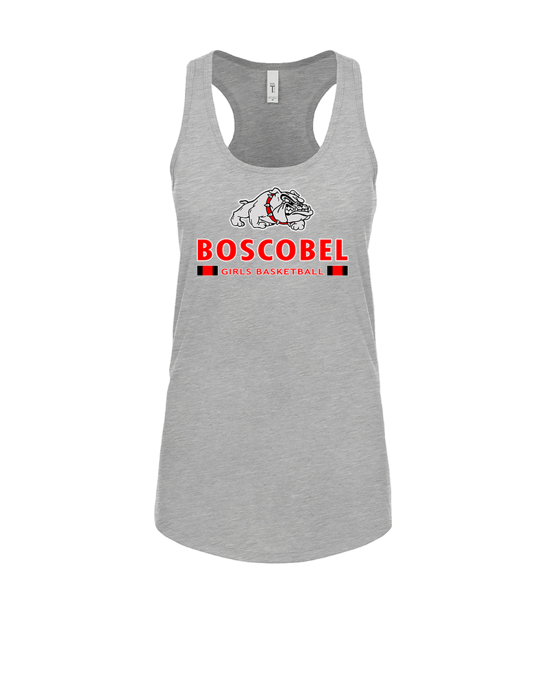 Boscobel HS Girls Basketball Stacked - Womens Tank Top