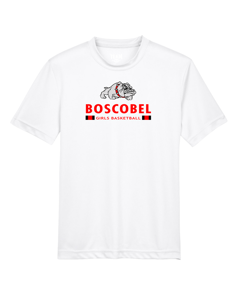 Boscobel HS Girls Basketball Stacked - Youth Performance T-Shirt