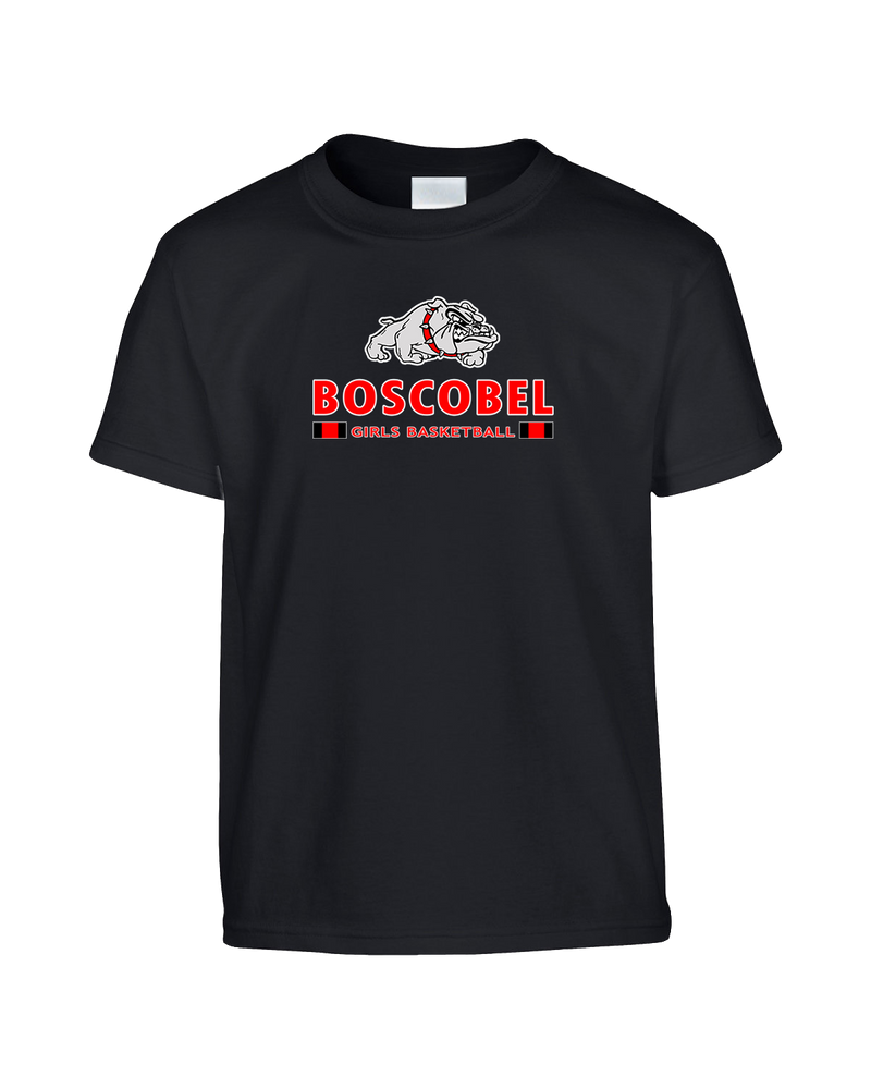 Boscobel HS Girls Basketball Stacked - Youth T-Shirt