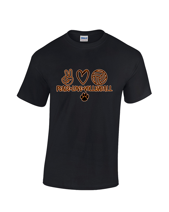 Brighton HS Volleyball Peace Love Vball - Cotton T-Shirt