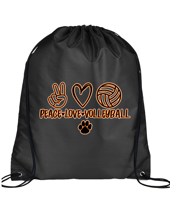 Brighton HS Volleyball Peace Love Vball - Drawstring Bag
