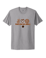 Brighton HS Volleyball Peace Love Vball - Mens Select Cotton T-Shirt