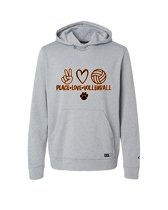 Brighton HS Volleyball Peace Love Vball - Oakley Performance Hoodie