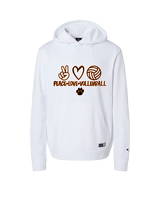 Brighton HS Volleyball Peace Love Vball - Oakley Performance Hoodie