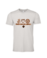 Brighton HS Volleyball Peace Love Vball - Tri-Blend Shirt