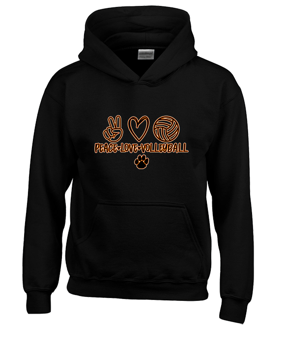 Brighton HS Volleyball Peace Love Vball - Youth Hoodie