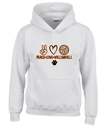 Brighton HS Volleyball Peace Love Vball - Youth Hoodie