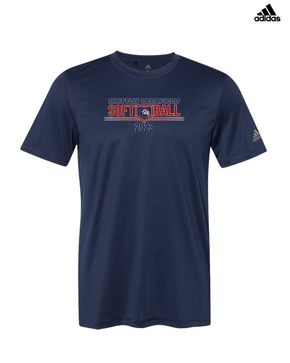Britton Deerfield HS Softball - Mens Adidas Performance Shirt