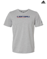 Britton Deerfield HS Softball Lines - Mens Adidas Performance Shirt