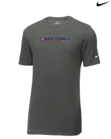 Britton Deerfield HS Softball Lines - Mens Nike Cotton Poly Tee