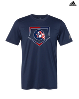 Britton Deerfield HS Softball Plate - Mens Adidas Performance Shirt