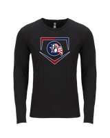 Britton Deerfield HS Softball Plate - Tri-Blend Long Sleeve