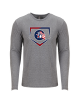 Britton Deerfield HS Softball Plate - Tri-Blend Long Sleeve