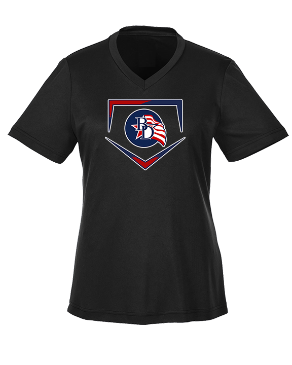 Britton Deerfield HS Softball Plate - Womens Performance Shirt