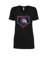 Britton Deerfield HS Softball Plate - Womens Vneck