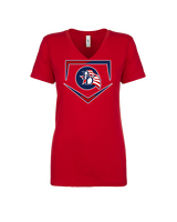 Britton Deerfield HS Softball Plate - Womens Vneck