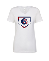 Britton Deerfield HS Softball Plate - Womens Vneck