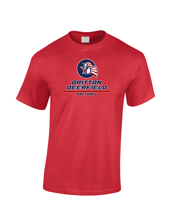 Britton Deerfield HS Softball Split - Cotton T-Shirt
