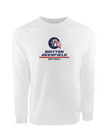 Britton Deerfield HS Softball Split - Crewneck Sweatshirt