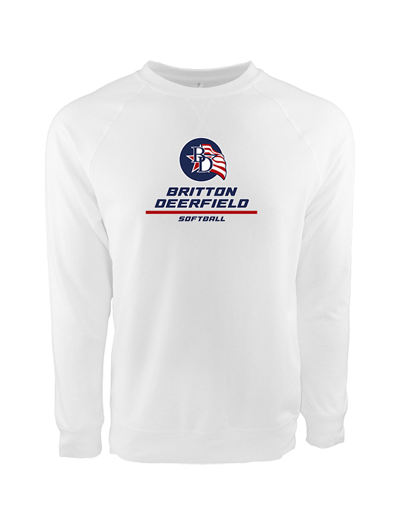 Britton Deerfield HS Softball Split - Crewneck Sweatshirt