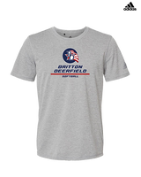 Britton Deerfield HS Softball Split - Mens Adidas Performance Shirt