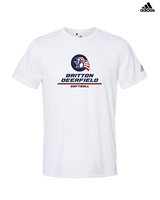 Britton Deerfield HS Softball Split - Mens Adidas Performance Shirt