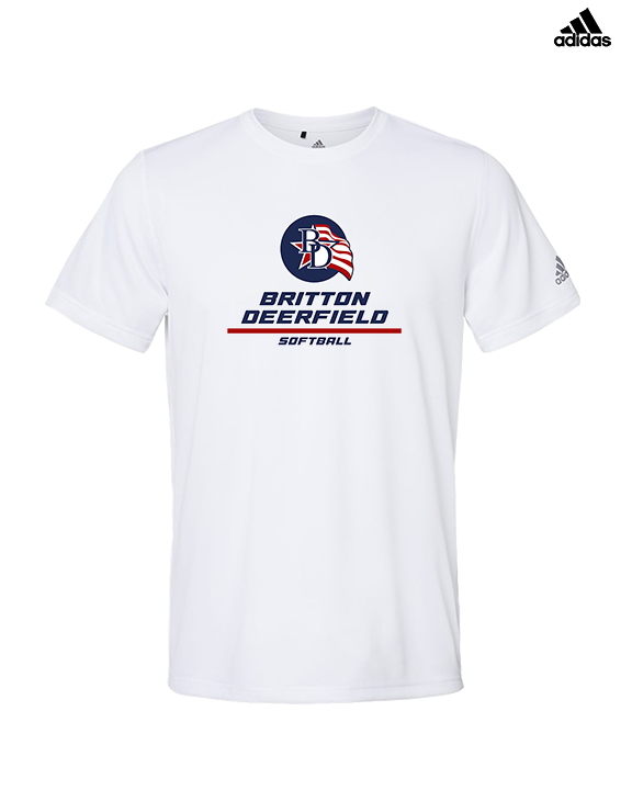 Britton Deerfield HS Softball Split - Mens Adidas Performance Shirt