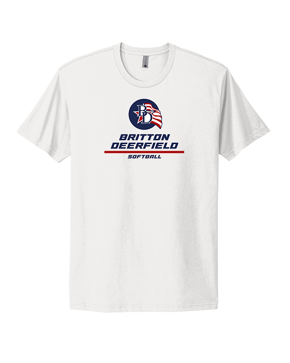 Britton Deerfield HS Softball Split - Mens Select Cotton T-Shirt