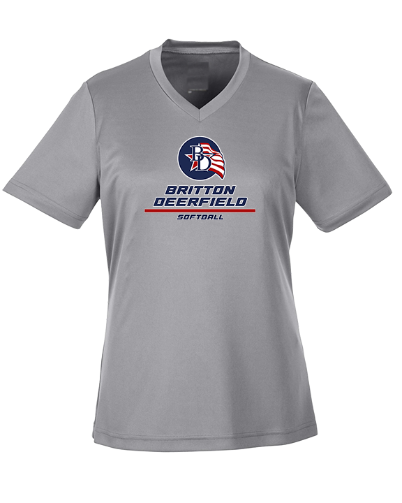 Britton Deerfield HS Softball Split - Womens Performance Shirt