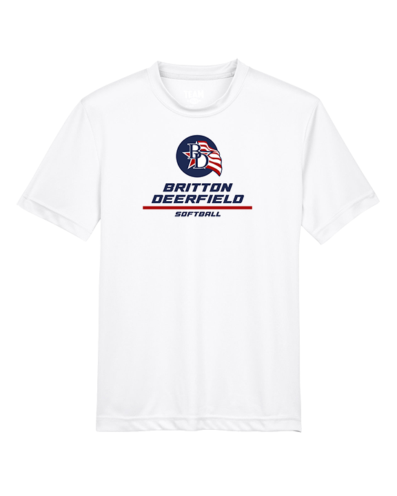 Britton Deerfield HS Softball Split - Youth Performance Shirt