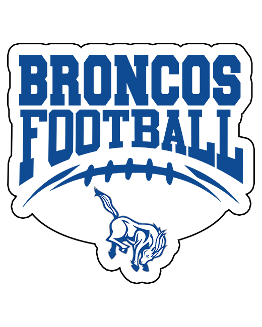 Bishop Broncos Football - 3M Gloss Die Cut Sticker