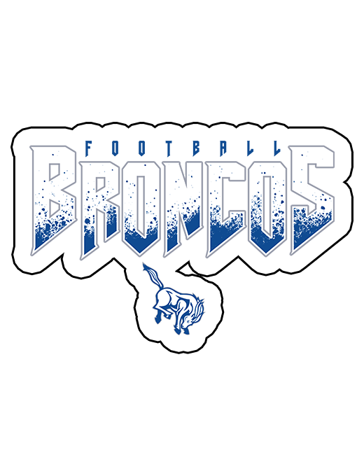 Bishop Broncos Logo - 3M Gloss Die Cut Sticker