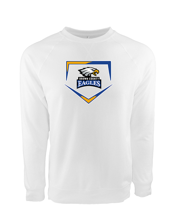 Brown County HS Baseball Plate - Crewneck Sweatshirt