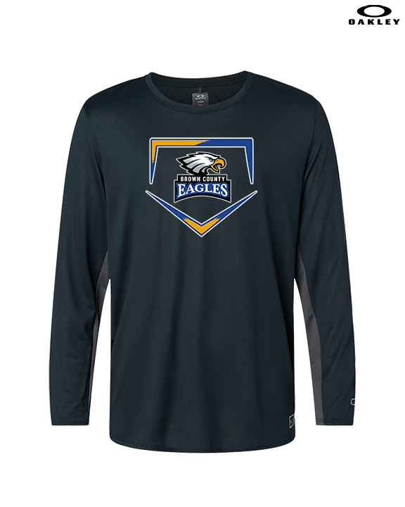 Brown County HS Baseball Plate - Mens Oakley Longsleeve